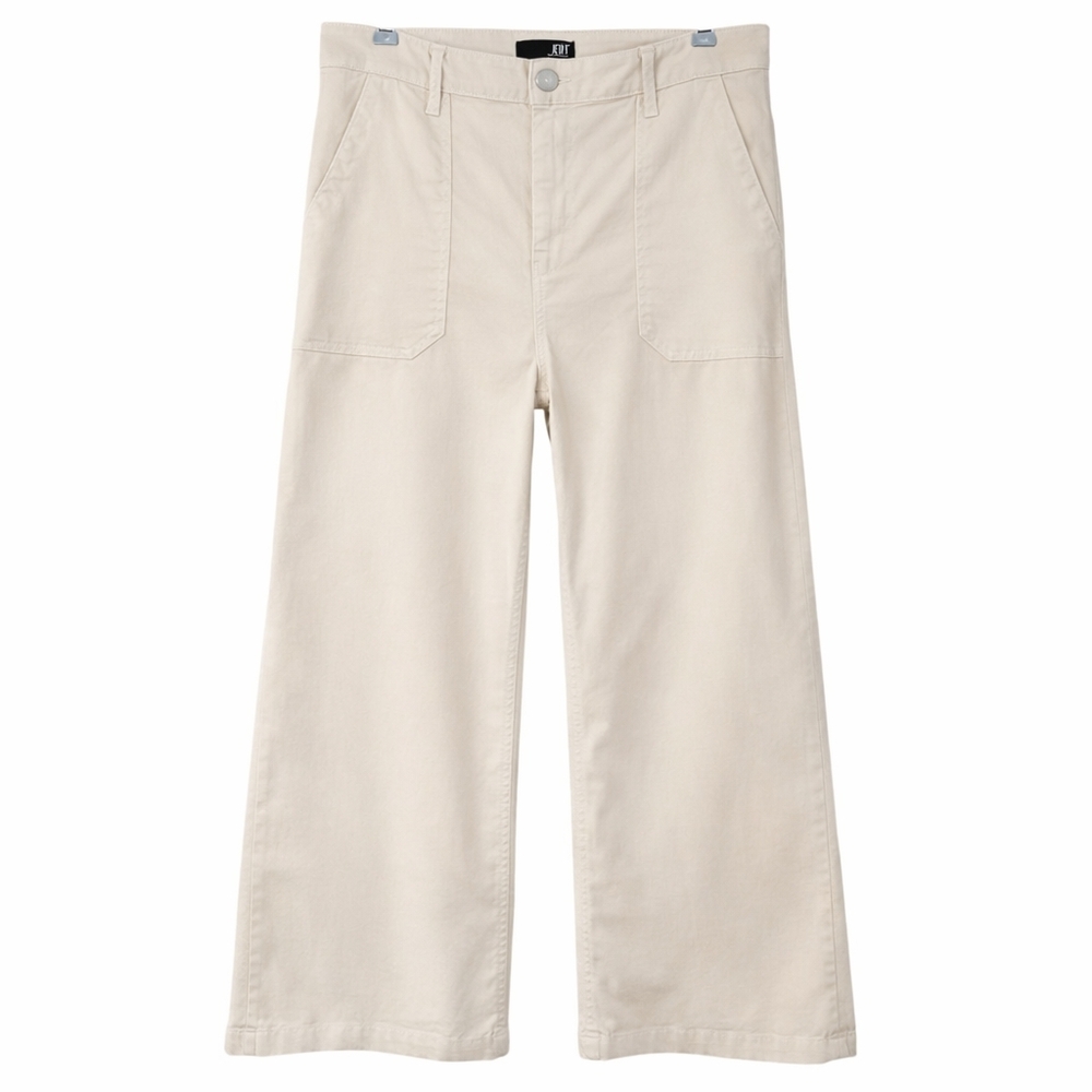 Kut From The Kloth Meg Utility Pants Size 8 Beige High Rise Wide Leg Cargo